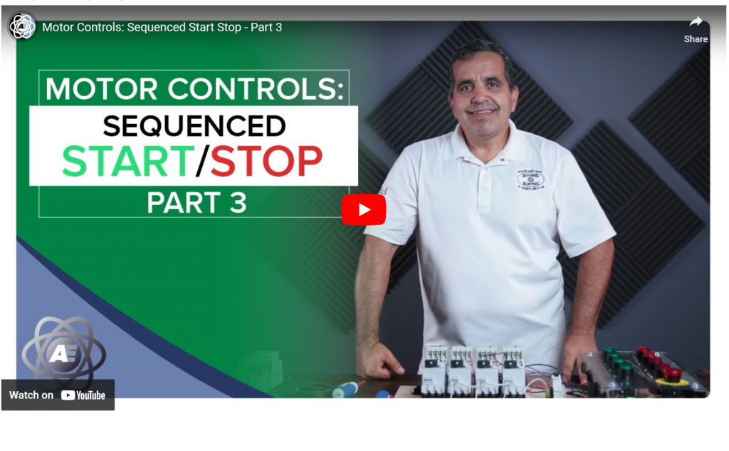 Training Motor Controls: Sequenced Start Stop Part 3