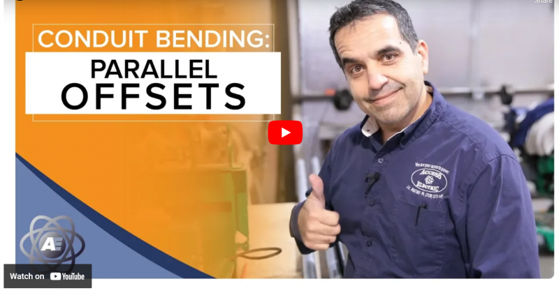 Training How To Bend Conduit With Parallel Offsets